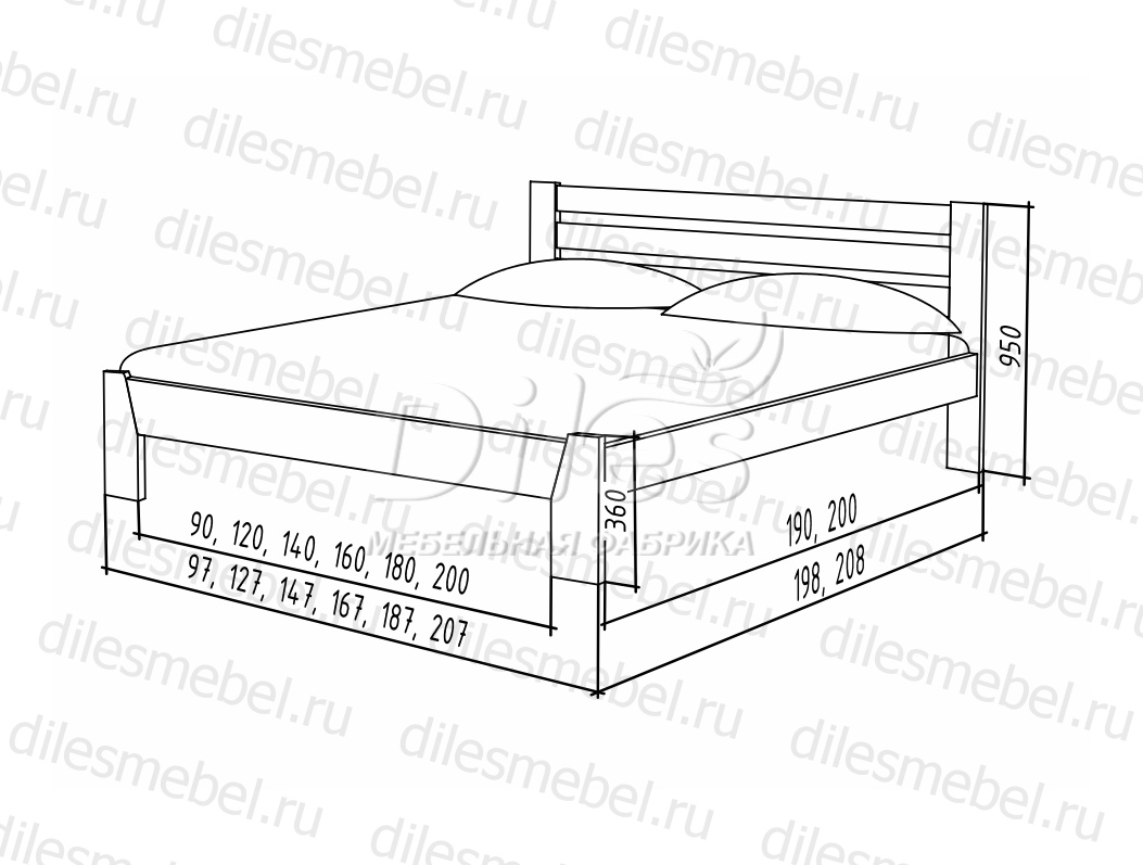кровать Сирена с ковкой