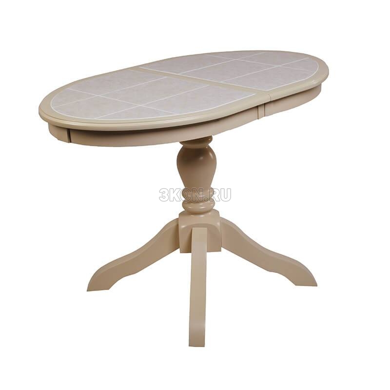 стол  1балясный нераздвижной с керамической плиткой
